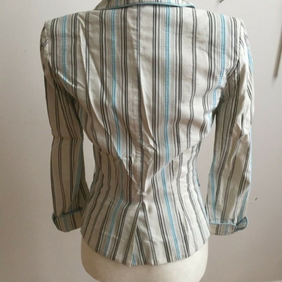 GIVENCHY Striped Nautical Sz 38 US XSmall Blazer - Picture 2 of 8